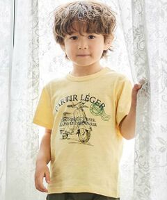 BeBe / べべ Tシャツ | スラブ天竺乗り物スケッチ半袖Tシャツ(80~140cm)
