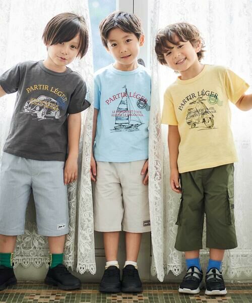 BeBe / べべ Tシャツ | スラブ天竺乗り物スケッチ半袖Tシャツ(80~140cm) | 詳細12