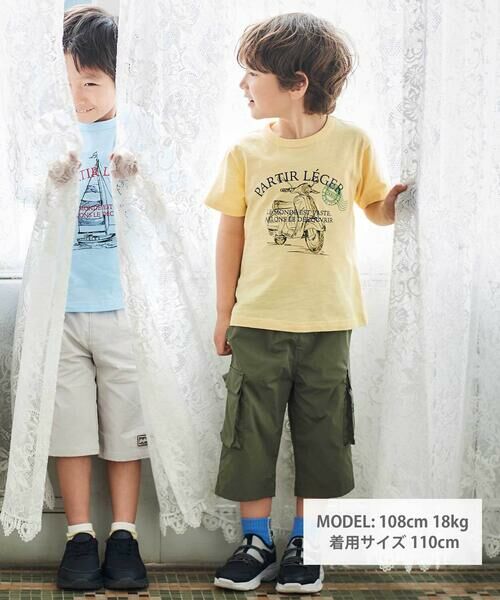 BeBe / べべ Tシャツ | スラブ天竺乗り物スケッチ半袖Tシャツ(80~140cm) | 詳細15