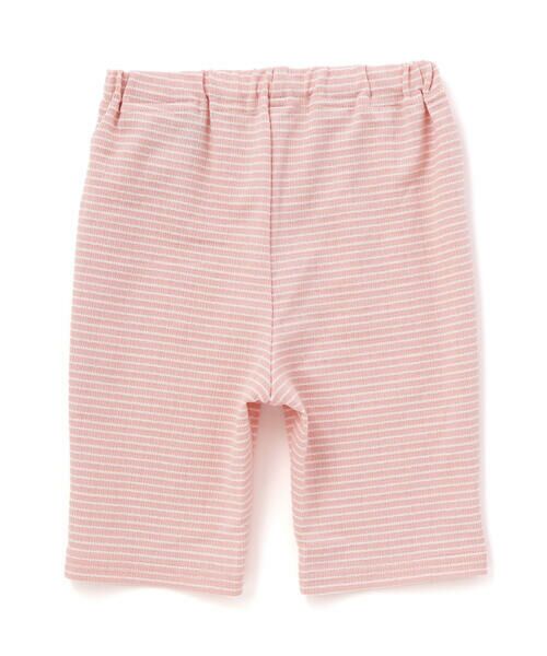 BeBe / べべ ベビー・キッズウエア | ロゴ刺しゅう半袖リンガーTシャツ+ボーダーリラックスパンツセット(80~90cm) | 詳細3