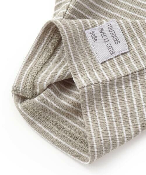 BeBe / べべ ベビー・キッズウエア | ロゴ刺しゅう半袖リンガーTシャツ+ボーダーリラックスパンツセット(80~90cm) | 詳細16