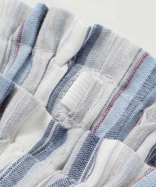 BeBe / べべ ショート・ハーフ・半端丈パンツ | 【お揃い】リネン調マルチストライプスカラップキュロットパンツ(80~100cm) | 詳細6