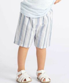 BeBe / べべ ショート・ハーフ・半端丈パンツ | 【お揃い】リネン調マルチストライプハーフパンツ(80~100cm)