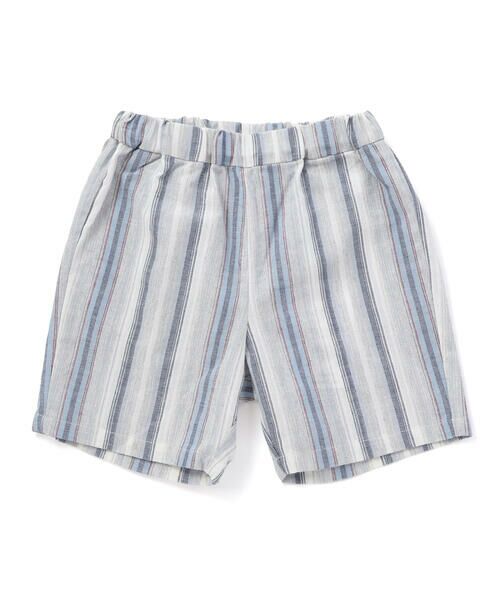BeBe / べべ ショート・ハーフ・半端丈パンツ | 【お揃い】リネン調マルチストライプハーフパンツ(80~100cm) | 詳細3