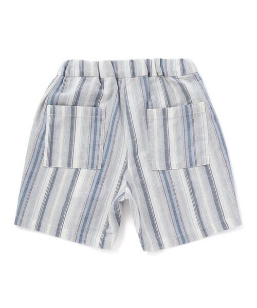 BeBe / べべ ショート・ハーフ・半端丈パンツ | 【お揃い】リネン調マルチストライプハーフパンツ(80~100cm) | 詳細4