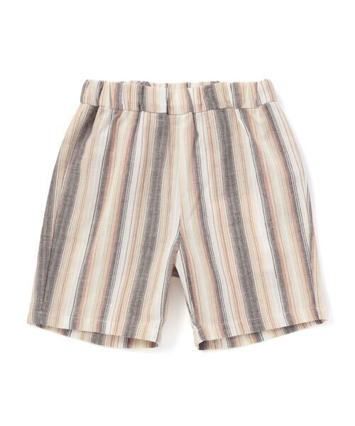BeBe / べべ ショート・ハーフ・半端丈パンツ | 【お揃い】リネン調マルチストライプハーフパンツ(80~100cm) | 詳細9