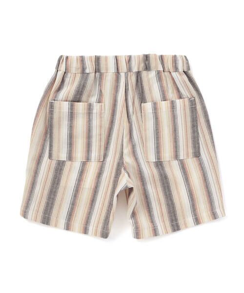 BeBe / べべ ショート・ハーフ・半端丈パンツ | 【お揃い】リネン調マルチストライプハーフパンツ(80~100cm) | 詳細10
