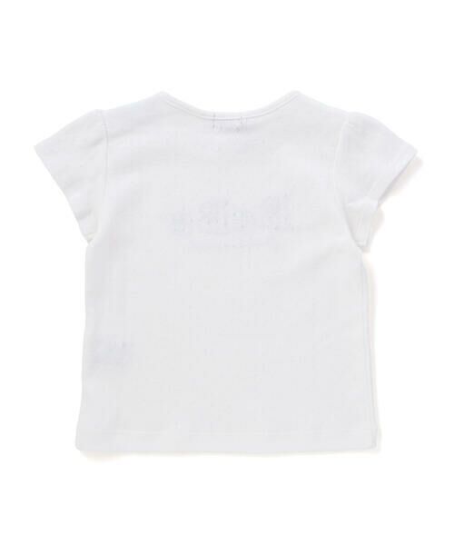 BeBe / べべ Tシャツ | ロゴパッチ刺しゅうレーシースムース半袖Tシャツ(80~100cm) | 詳細1