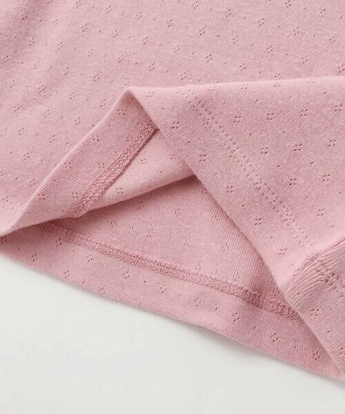 BeBe / べべ Tシャツ | ロゴパッチ刺しゅうレーシースムース半袖Tシャツ(80~100cm) | 詳細9
