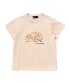 BeBe / べべ Tシャツ | クラシックカースケッチ杢天竺半袖Tシャツ(80~100cm)
