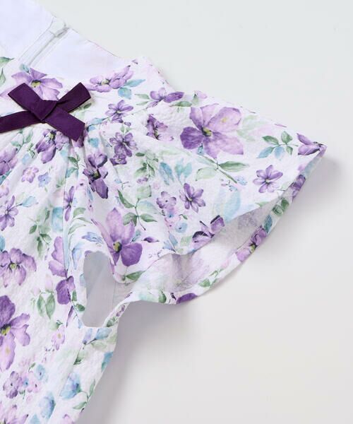 BeBe / べべ ミニ丈・ひざ丈ワンピース | 【お揃い】ジャルダンフルーリプリントサッカーフレアワンピース(90~150cm) | 詳細10