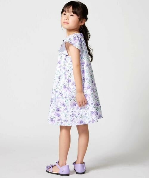 BeBe / べべ ミニ丈・ひざ丈ワンピース | 【お揃い】ジャルダンフルーリプリントサッカーフレアワンピース(90~150cm) | 詳細4