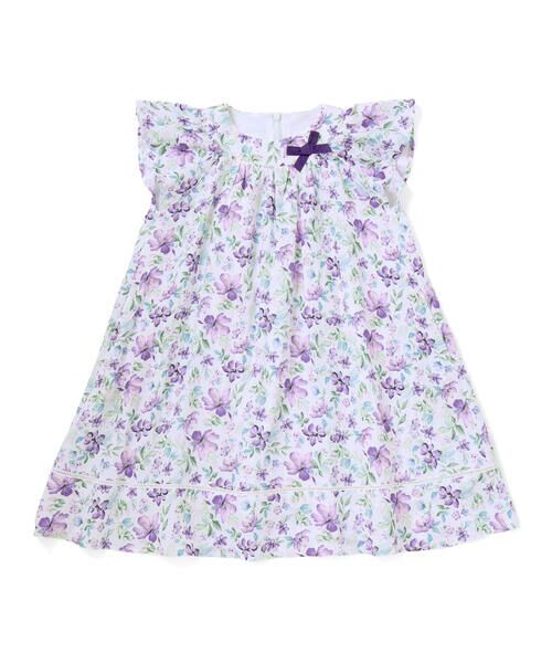 BeBe / べべ ミニ丈・ひざ丈ワンピース | 【お揃い】ジャルダンフルーリプリントサッカーフレアワンピース(90~150cm) | 詳細6