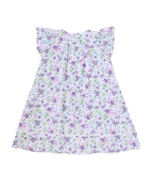 BeBe / べべ ミニ丈・ひざ丈ワンピース | 【お揃い】ジャルダンフルーリプリントサッカーフレアワンピース(90~150cm) | 詳細7