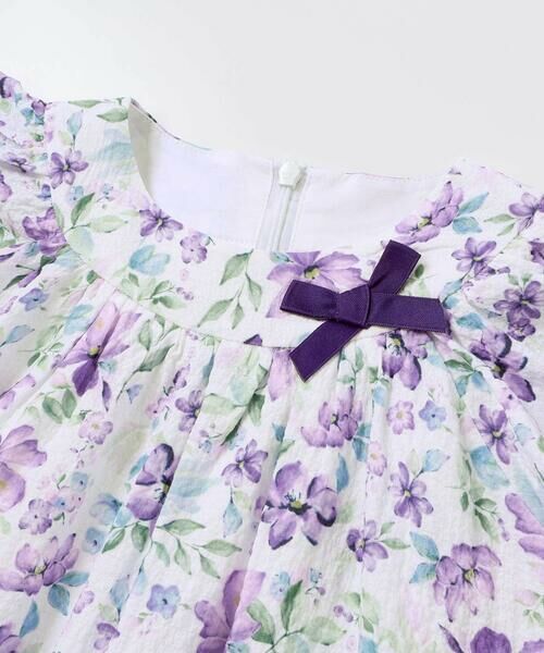 BeBe / べべ ミニ丈・ひざ丈ワンピース | 【お揃い】ジャルダンフルーリプリントサッカーフレアワンピース(90~150cm) | 詳細8