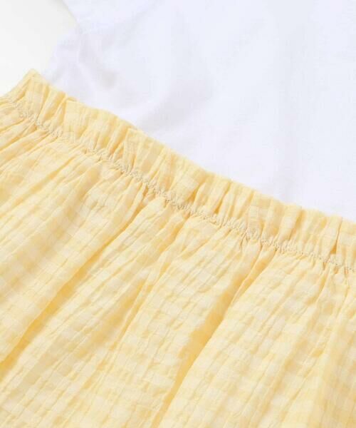 BeBe / べべ ミニ丈・ひざ丈ワンピース | シアーチェックドッキング肩開きワンピース(90~150cm) | 詳細7