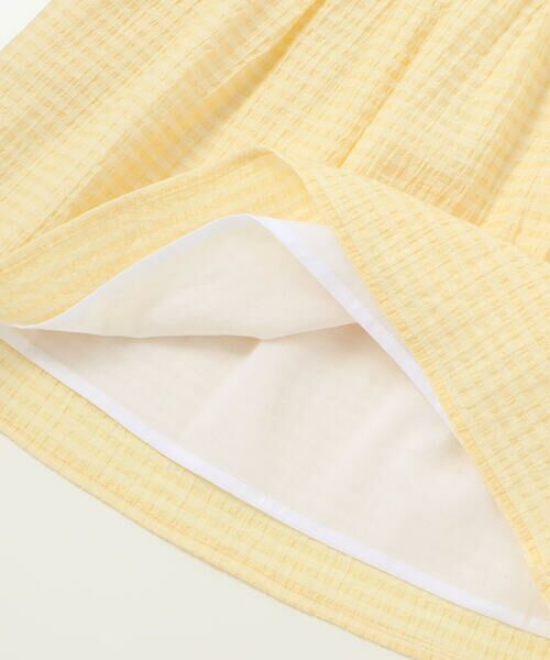 BeBe / べべ ミニ丈・ひざ丈ワンピース | シアーチェックドッキング肩開きワンピース(90~150cm) | 詳細9