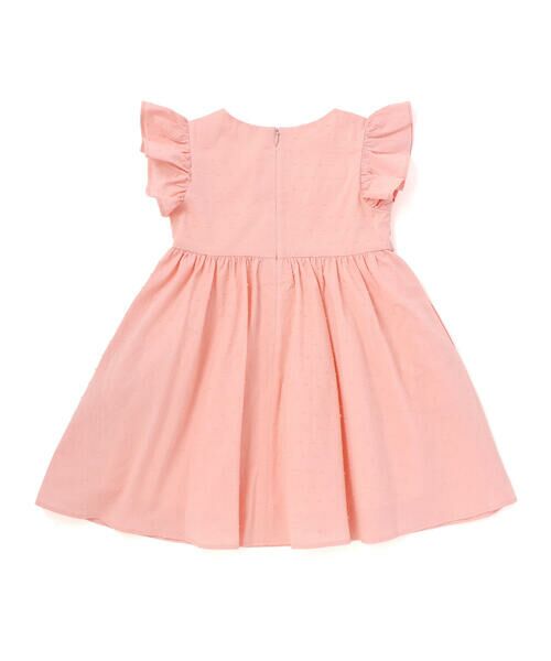 BeBe / べべ ミニ丈・ひざ丈ワンピース | ドットドビーフリルギャザーワンピース(90~140cm) | 詳細6