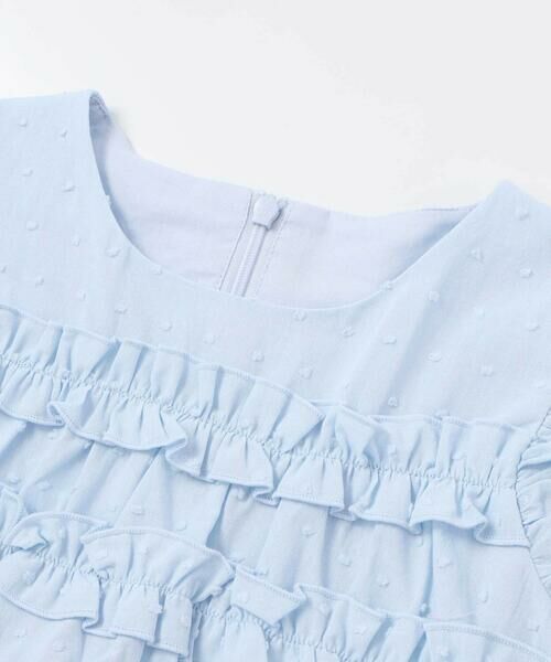 BeBe / べべ ミニ丈・ひざ丈ワンピース | ドットドビーフリルギャザーワンピース(90~140cm) | 詳細12