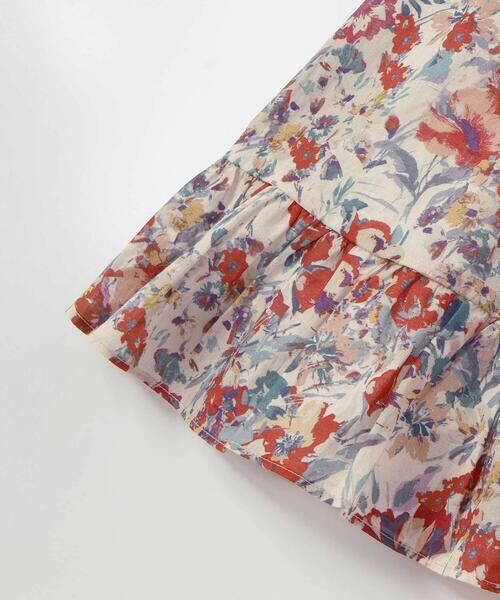 BeBe / べべ ミニ丈・ひざ丈ワンピース | 【お揃い】【DEVEAUX】ローンフラワープリントフリルワンピース(90~140cm) | 詳細10