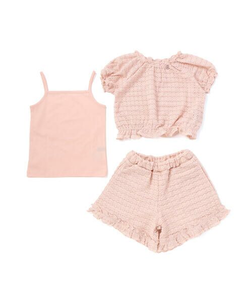 BeBe / べべ Tシャツ | (キャミソール付き)ストレッチレースフリルセットアップ(90~140cm) | 詳細4