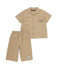 BeBe / べべ シャツ・ブラウス | 【接触冷感】リップストップオープンカラーセットアップ(100~160cm)