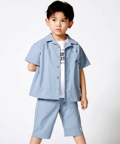 BeBe / べべ シャツ・ブラウス | 【接触冷感】リップストップオープンカラーセットアップ(100~160cm) | 詳細4