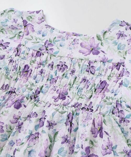 BeBe / べべ シャツ・ブラウス | 【お揃い】ジャルダンフルーリプリントサッカーシャーリングブラウス(90~150cm) | 詳細10