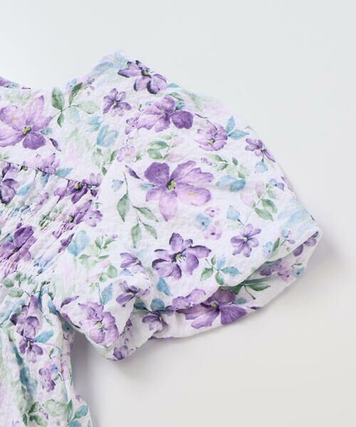 BeBe / べべ シャツ・ブラウス | 【お揃い】ジャルダンフルーリプリントサッカーシャーリングブラウス(90~150cm) | 詳細11