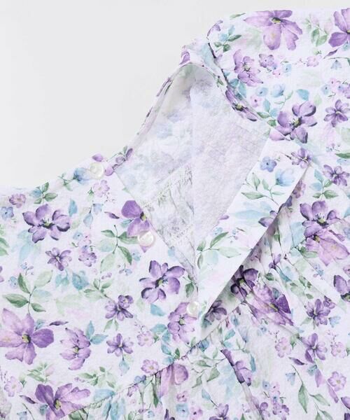 BeBe / べべ シャツ・ブラウス | 【お揃い】ジャルダンフルーリプリントサッカーシャーリングブラウス(90~150cm) | 詳細13