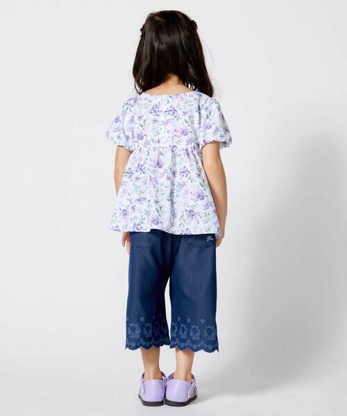 BeBe / べべ シャツ・ブラウス | 【お揃い】ジャルダンフルーリプリントサッカーシャーリングブラウス(90~150cm) | 詳細4