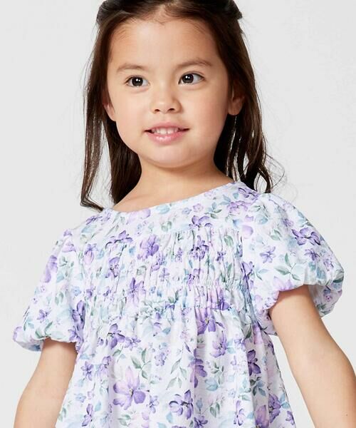 BeBe / べべ シャツ・ブラウス | 【お揃い】ジャルダンフルーリプリントサッカーシャーリングブラウス(90~150cm) | 詳細6