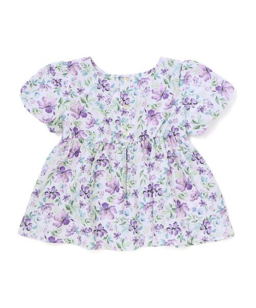 BeBe / べべ シャツ・ブラウス | 【お揃い】ジャルダンフルーリプリントサッカーシャーリングブラウス(90~150cm) | 詳細8