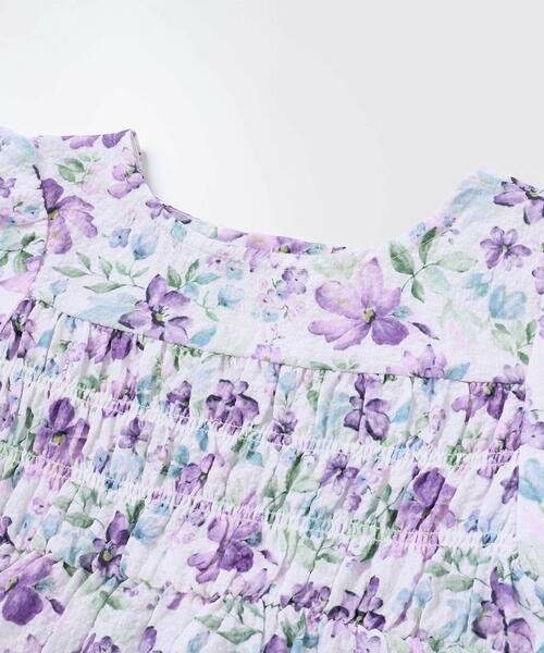 BeBe / べべ シャツ・ブラウス | 【お揃い】ジャルダンフルーリプリントサッカーシャーリングブラウス(90~150cm) | 詳細9