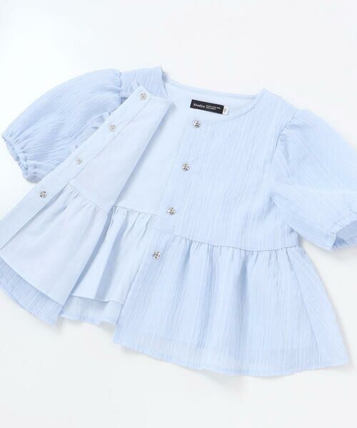 BeBe / べべ シャツ・ブラウス | フロント3連リボンペプラムブラウス(100~150cm) | 詳細11