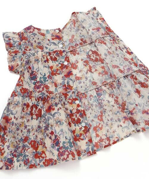 BeBe / べべ シャツ・ブラウス | 【お揃い】【DEVEAUX】ローンフラワープリントフリル袖ブラウス(100~140cm) | 詳細10