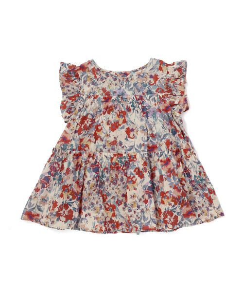 BeBe / べべ シャツ・ブラウス | 【お揃い】【DEVEAUX】ローンフラワープリントフリル袖ブラウス(100~140cm) | 詳細5