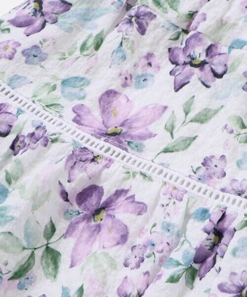 BeBe / べべ ショート・ハーフ・半端丈パンツ | 【お揃い】ジャルダンフルーリプリントサッカーキュロットパンツ(90~150cm) | 詳細10