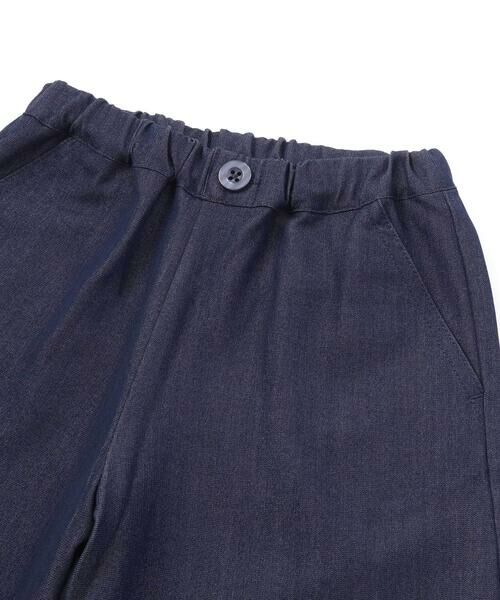 BeBe / べべ ショート・ハーフ・半端丈パンツ | シャンブレー裾スカラップ刺しゅう6分丈ワイドパンツ(90~160cm) | 詳細4