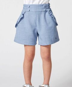 BeBe / べべ ショート・ハーフ・半端丈パンツ | リネン調キャンバスポケットフリルショートパンツ(90~160cm)