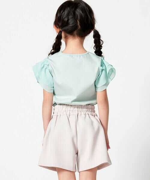 BeBe / べべ ショート・ハーフ・半端丈パンツ | リネン調キャンバスポケットフリルショートパンツ(90~160cm) | 詳細7