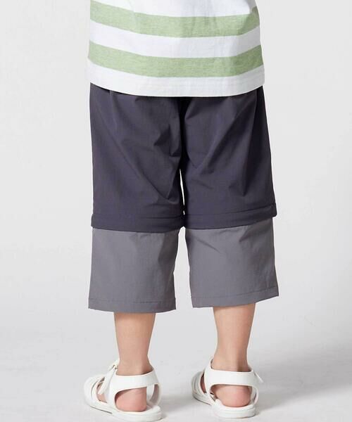 BeBe / べべ ショート・ハーフ・半端丈パンツ | リップストップストレッチ配色コンバーチブルパンツ(90~160cm) | 詳細17