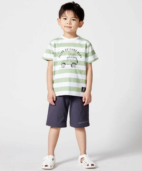 BeBe / べべ ショート・ハーフ・半端丈パンツ | リップストップストレッチ配色コンバーチブルパンツ(90~160cm) | 詳細18