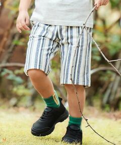 BeBe / べべ ショート・ハーフ・半端丈パンツ | パイルランダムストライプハーフパンツ(80~150cm)