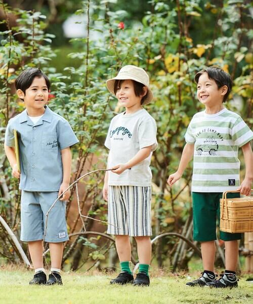 BeBe / べべ ショート・ハーフ・半端丈パンツ | パイルランダムストライプハーフパンツ(80~150cm) | 詳細3