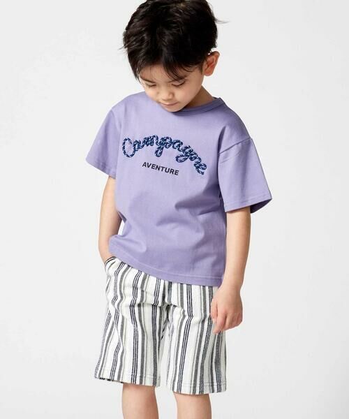 BeBe / べべ ショート・ハーフ・半端丈パンツ | パイルランダムストライプハーフパンツ(80~150cm) | 詳細6