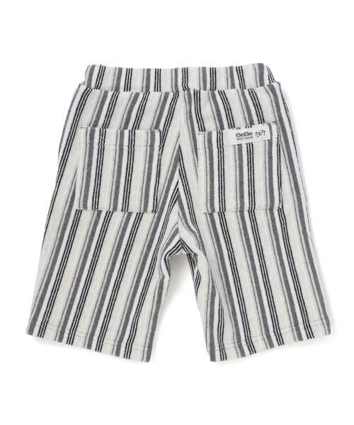 BeBe / べべ ショート・ハーフ・半端丈パンツ | パイルランダムストライプハーフパンツ(80~150cm) | 詳細8