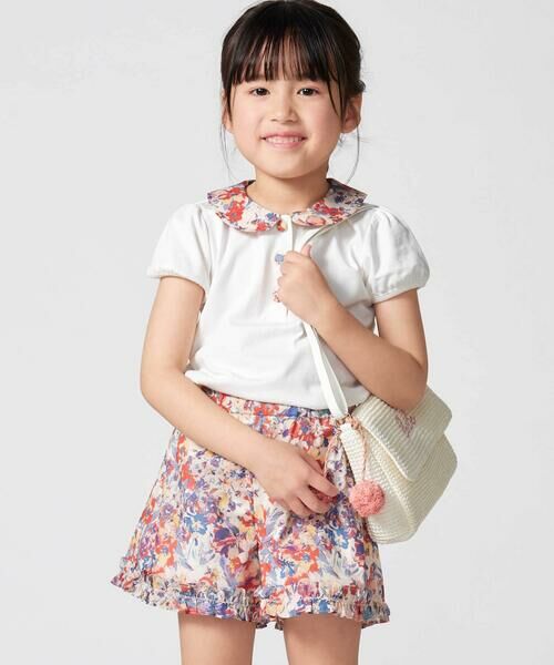 BeBe / べべ ショート・ハーフ・半端丈パンツ | 【お揃い】【DEVEAUX】ローンフラワープリントフリルショートパンツ(90~140cm) | 詳細6