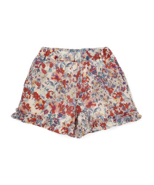 BeBe / べべ ショート・ハーフ・半端丈パンツ | 【お揃い】【DEVEAUX】ローンフラワープリントフリルショートパンツ(90~140cm) | 詳細8