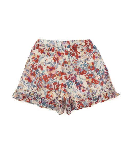 BeBe / べべ ショート・ハーフ・半端丈パンツ | 【お揃い】【DEVEAUX】ローンフラワープリントフリルショートパンツ(90~140cm) | 詳細9